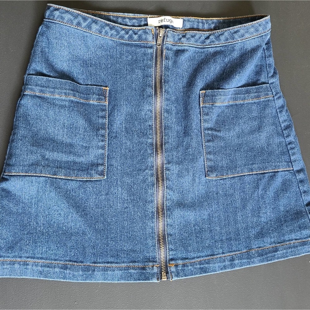 REFUGE | DENIM SKIRT - Picture 2 of 11